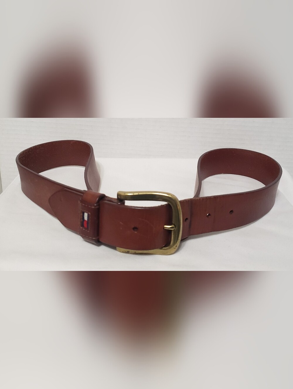 Tommy Hilfiger Leather Men Belt Size 38 Brown